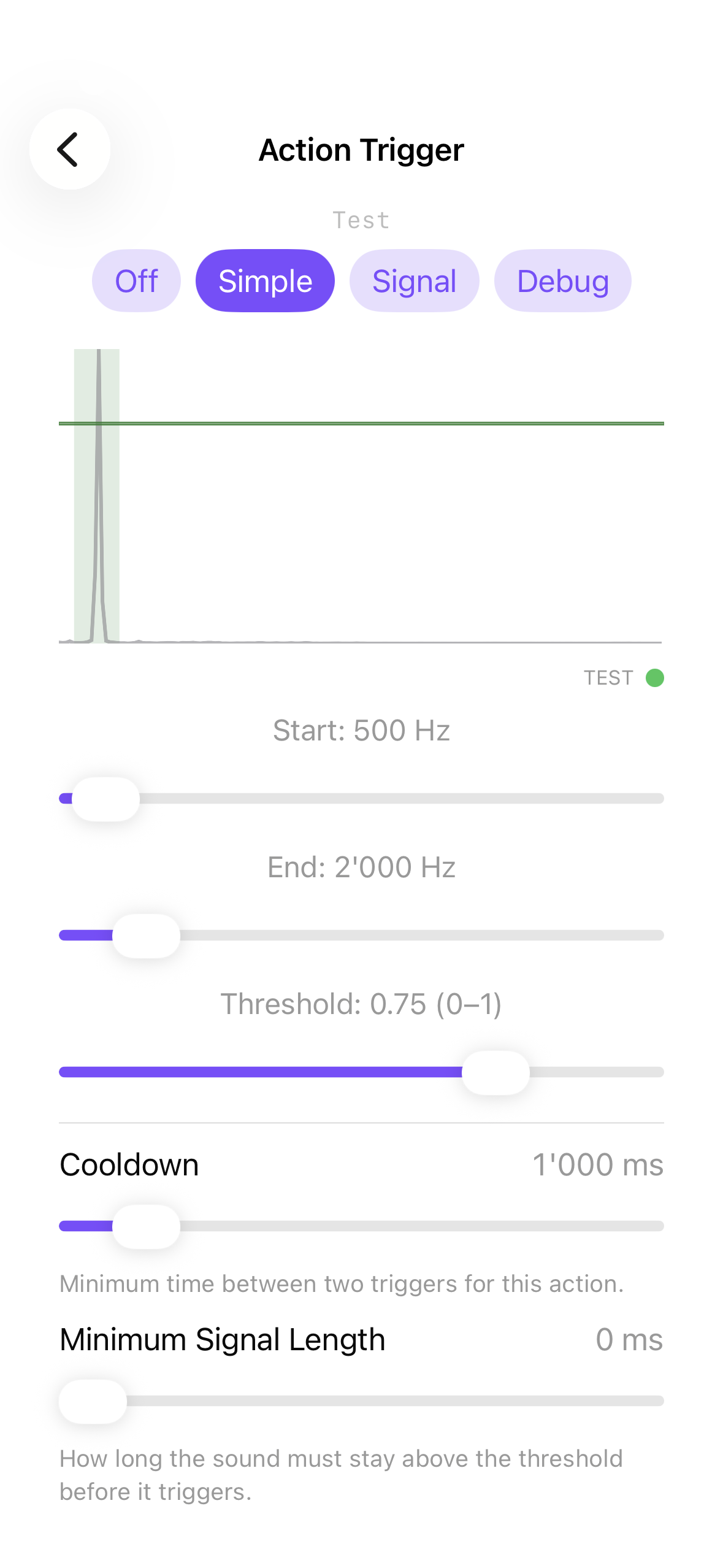 Trigger Simple - iOS
